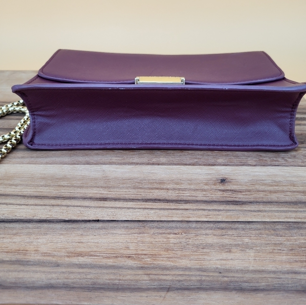 Katie Loxton Burgundy Bag with Detachable Chain Strap & Gold Finishes - Picture 4 of 8